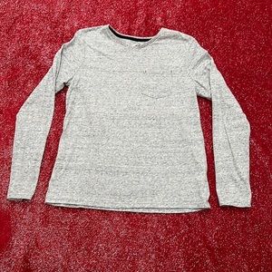 NWOT- Boy’s Long Sleeve, Gray/Black Speckles by H & M Organic Cotton 12-14 Youth